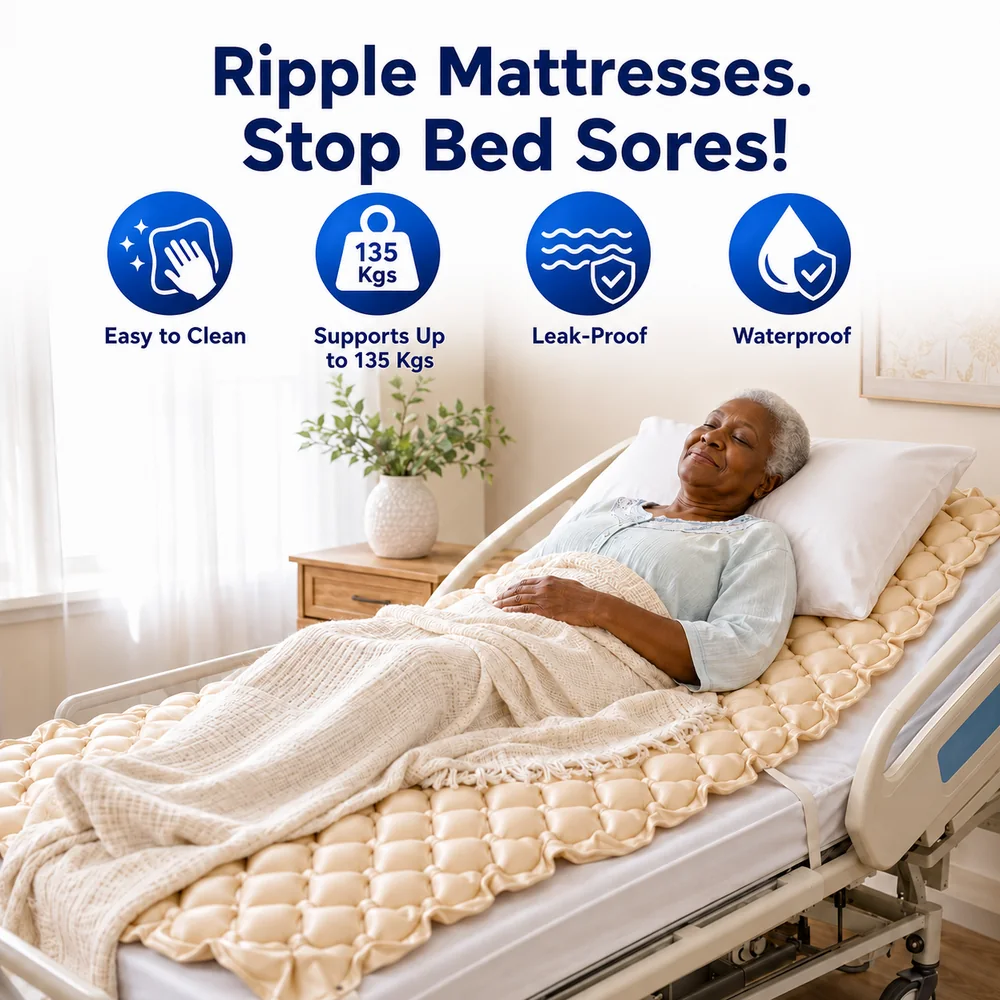 Caregiver lifestyle image showing ripple mattress benefits