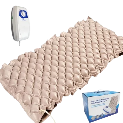 Ripple mattress with pump and packaging